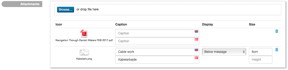 Attachments Editor Field