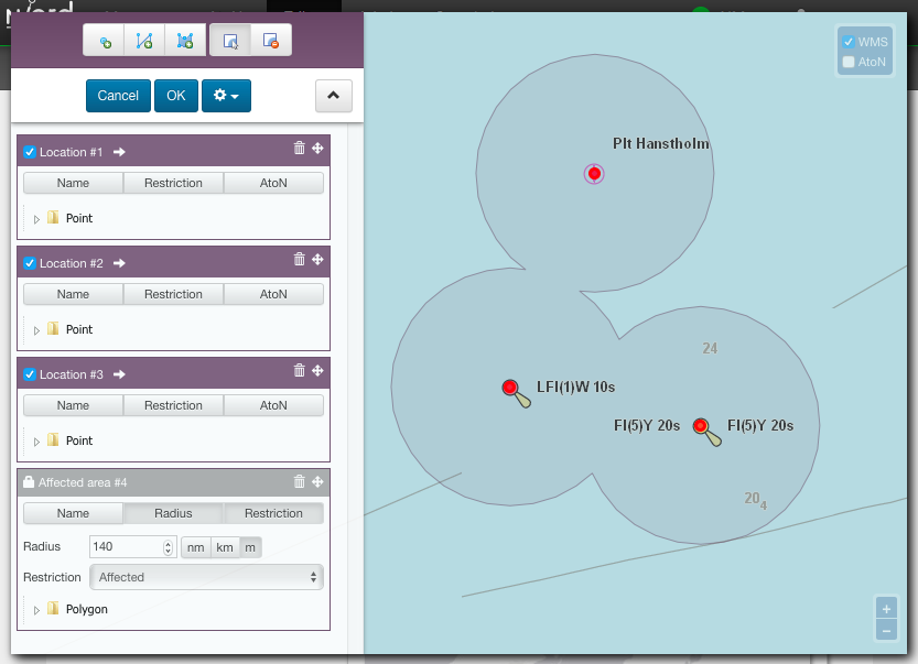 Position Editor Affected Radius