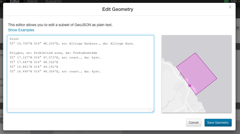 Position Text Editor